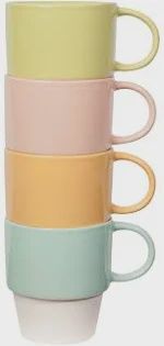 Nesting Mugs - Flora (Set of 4)