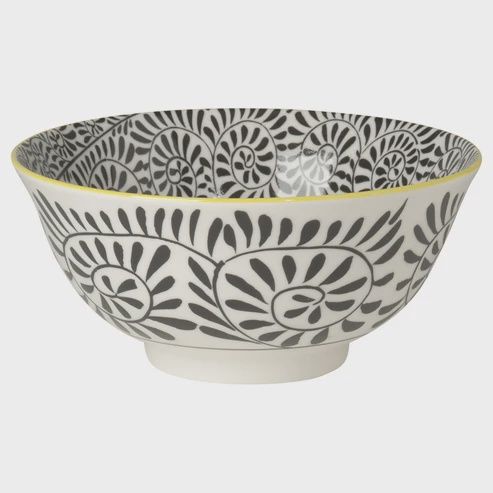6" Black Vines Bowl