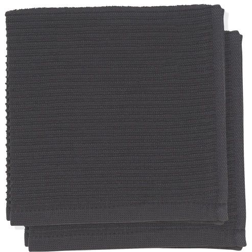 Ripple Black Dishcloths - Set of 2