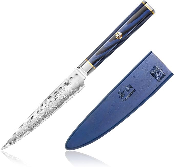 Kita Series 5in Serrated Utility Knife with Sheath