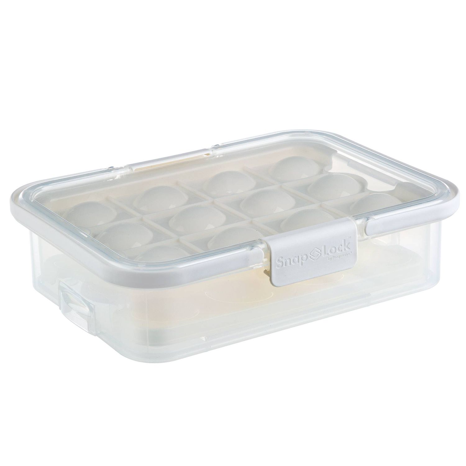Snap lock collapsible deviled egg carrier