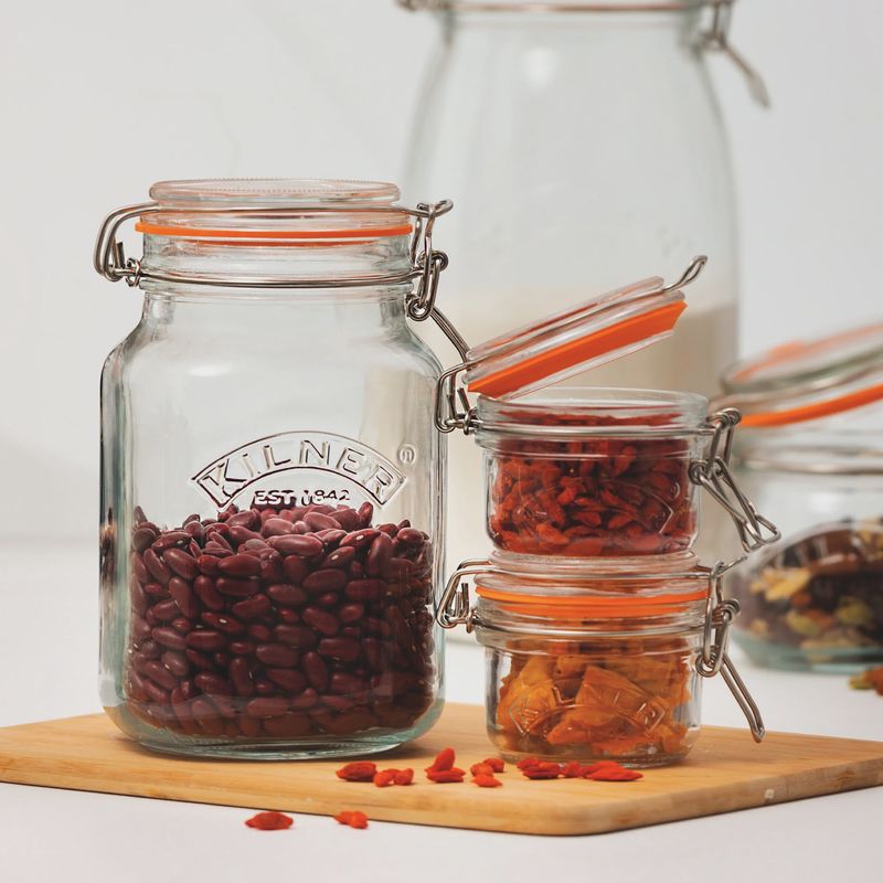 Clip Top Square Jar - 68 oz