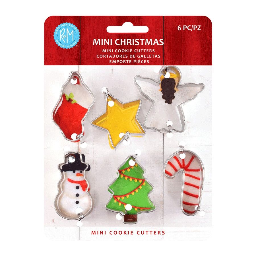 Mini Christmas Cookie Cutters 6 pc