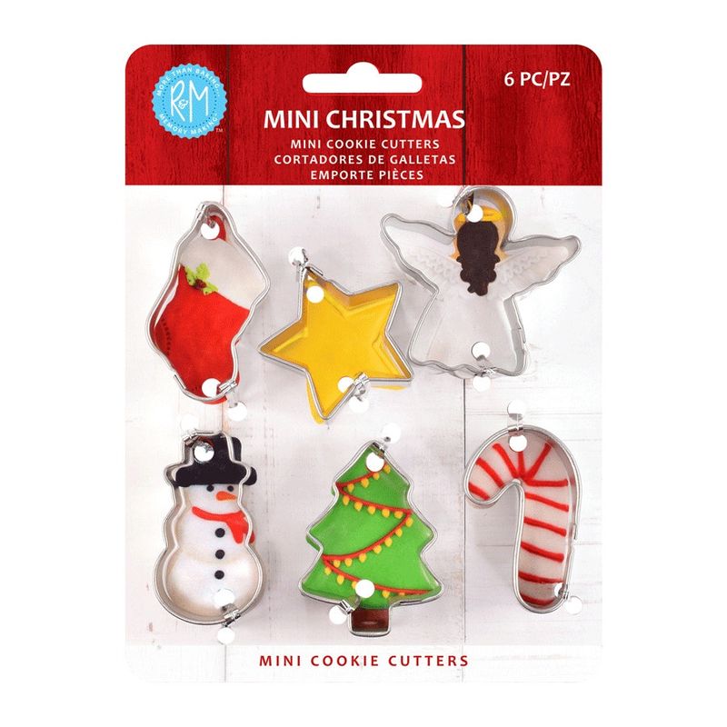 Mini Christmas Cookie Cutters 6 pc