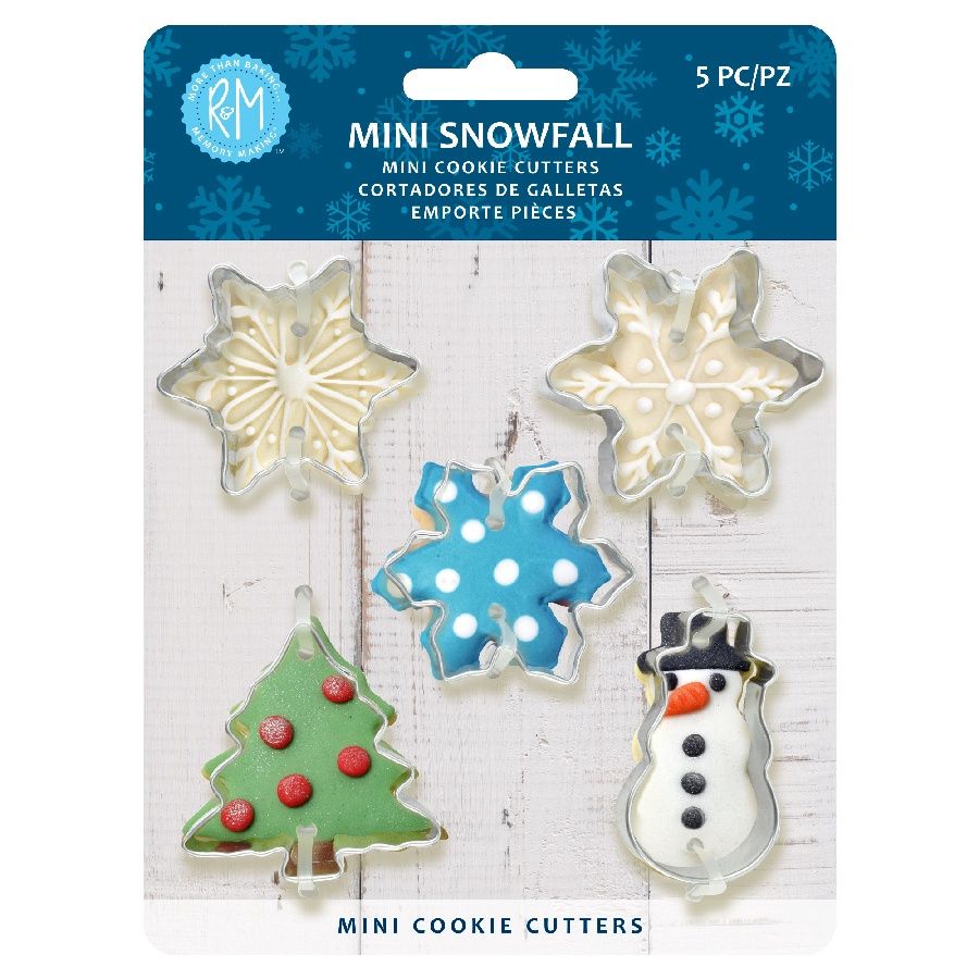 Mini SnowFall Cookie Cutters 5 pc