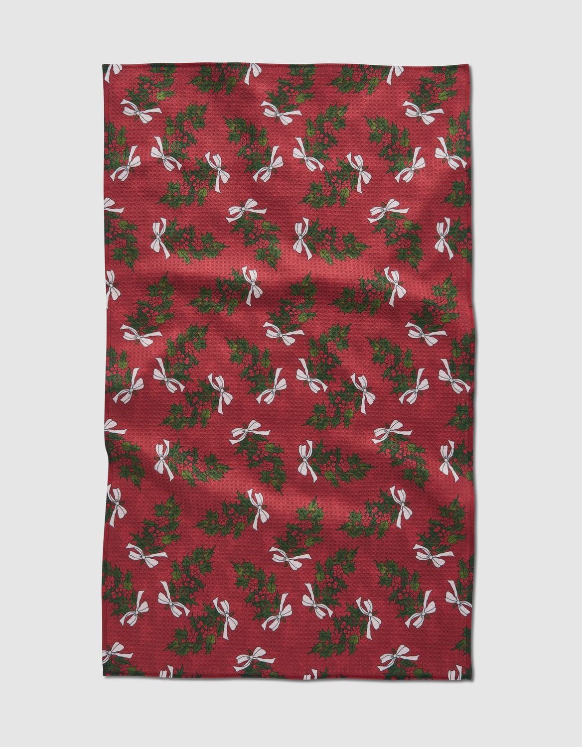 Christmas Berry Bow Tea Towel