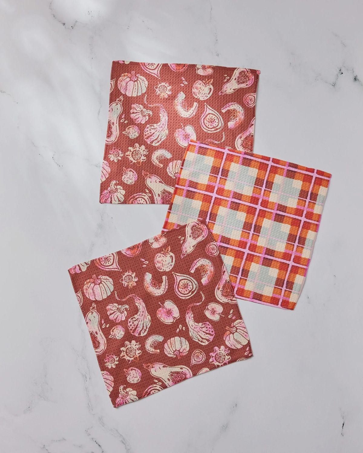 Autumnal Love Dishcloth Pack of 3