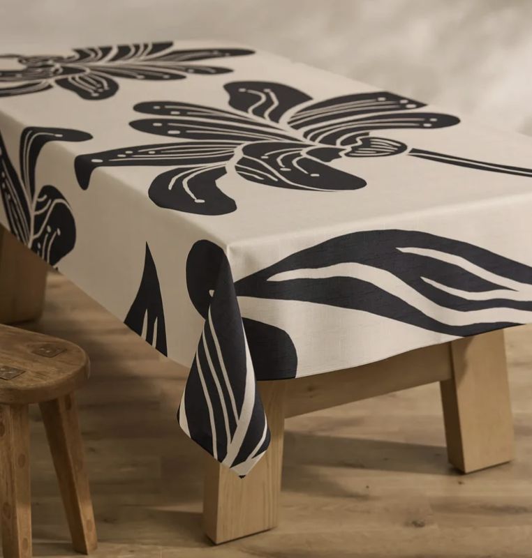 Giant Lush Floral Tablecloth 62in x 108in