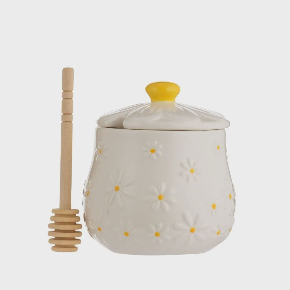 Daisy Honey Pot and Drizzler