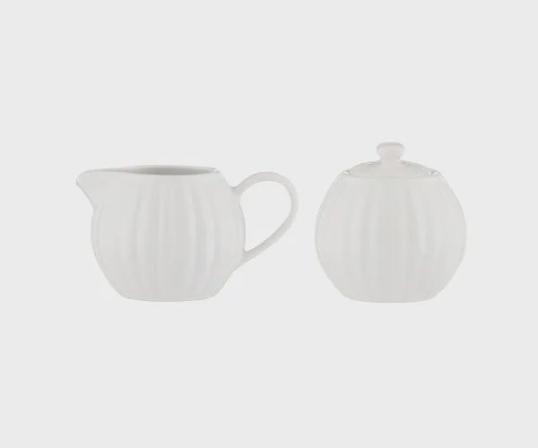 Luxe Milk Jug and Sugar Bowl White