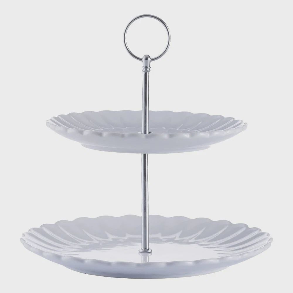Luxe 2-Tier Cake Stand White