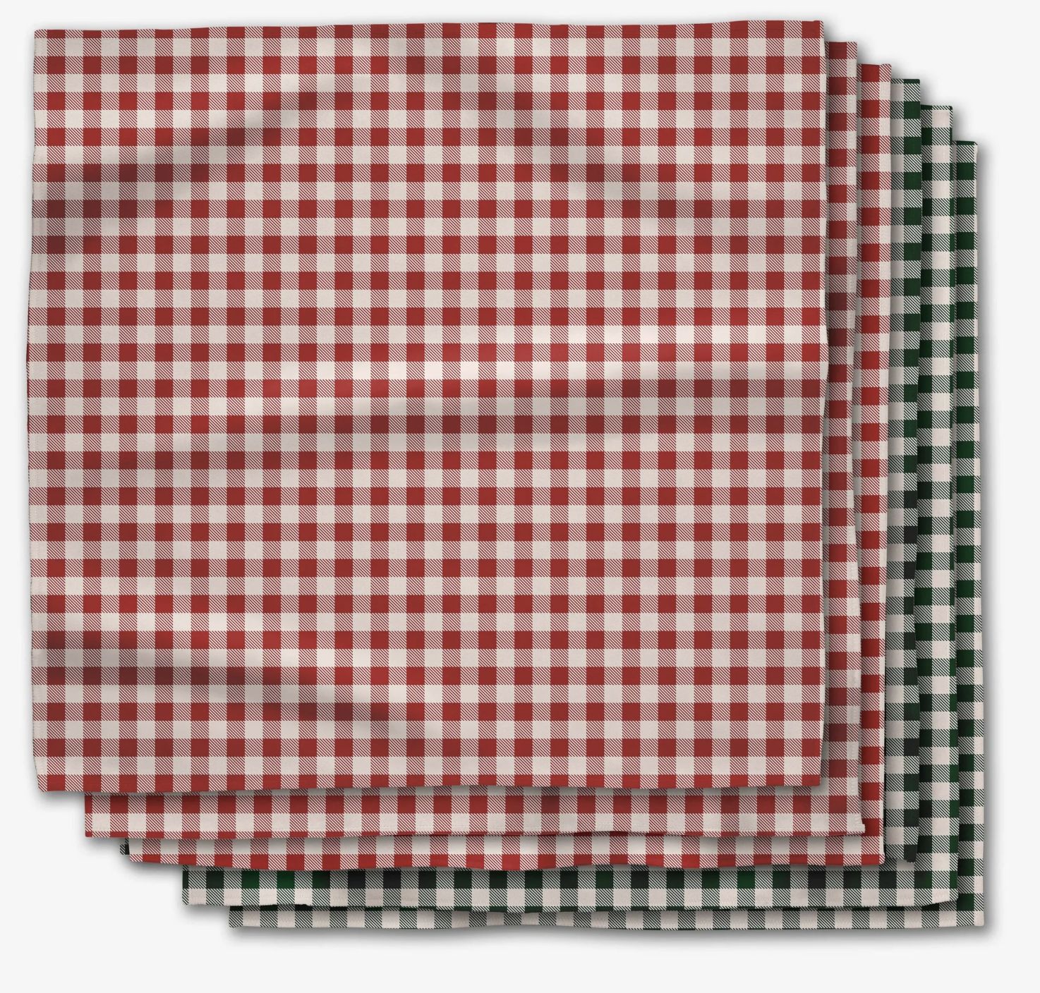 Christmas Gingham Dinner Napkin Set of 6