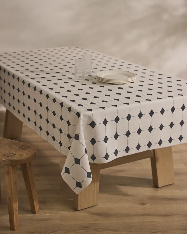 Espresso Mosaic Tablecloth 60in x 90in