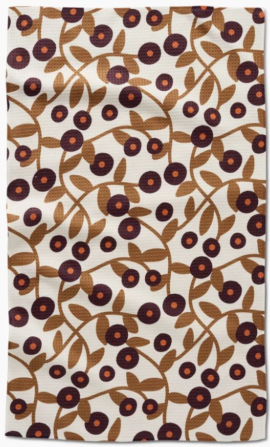Swirling Vines Tea Towel