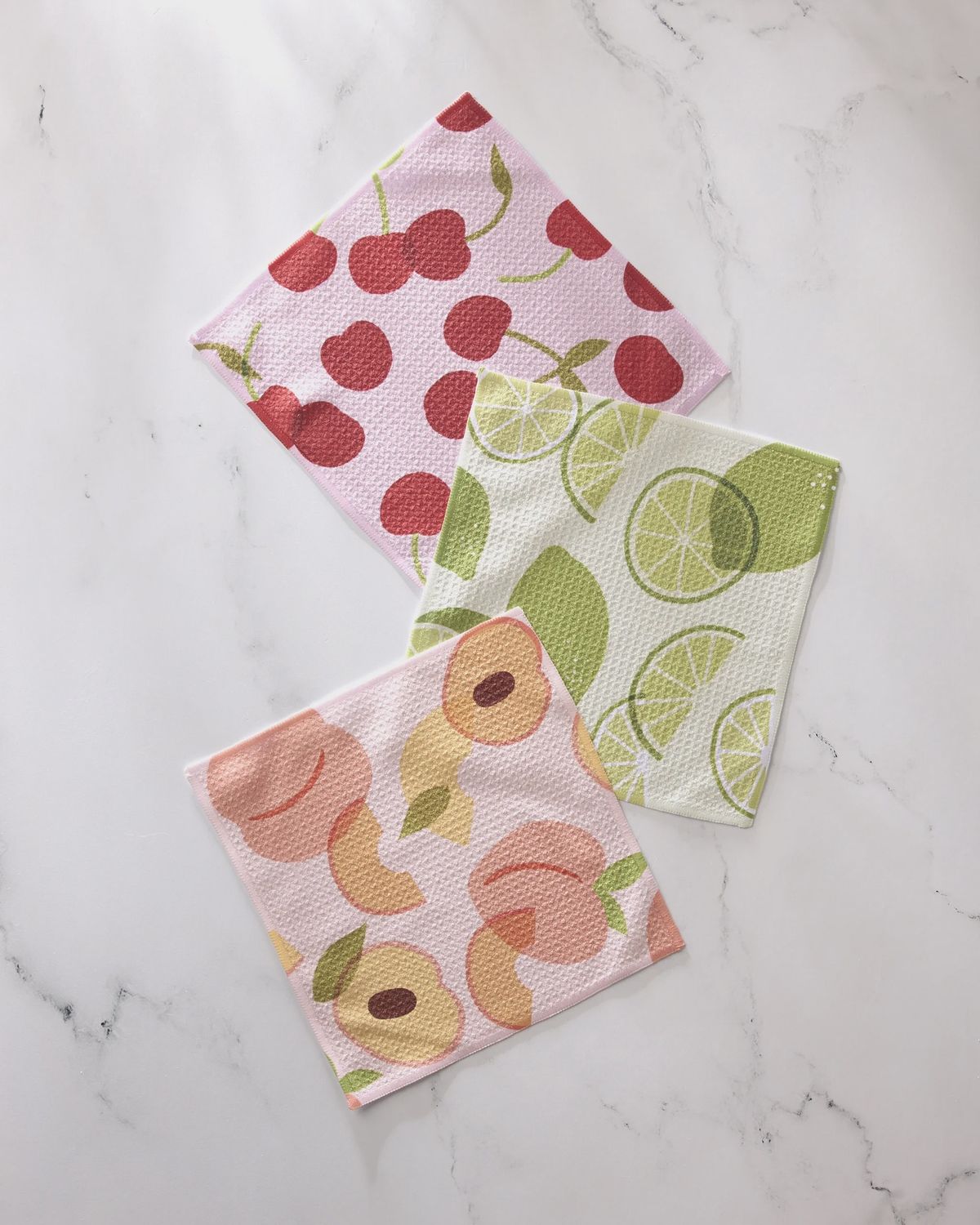3pk Dishcloth-fun fruit
