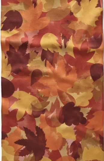 Watercolor Fallen Leaves Tea Towel