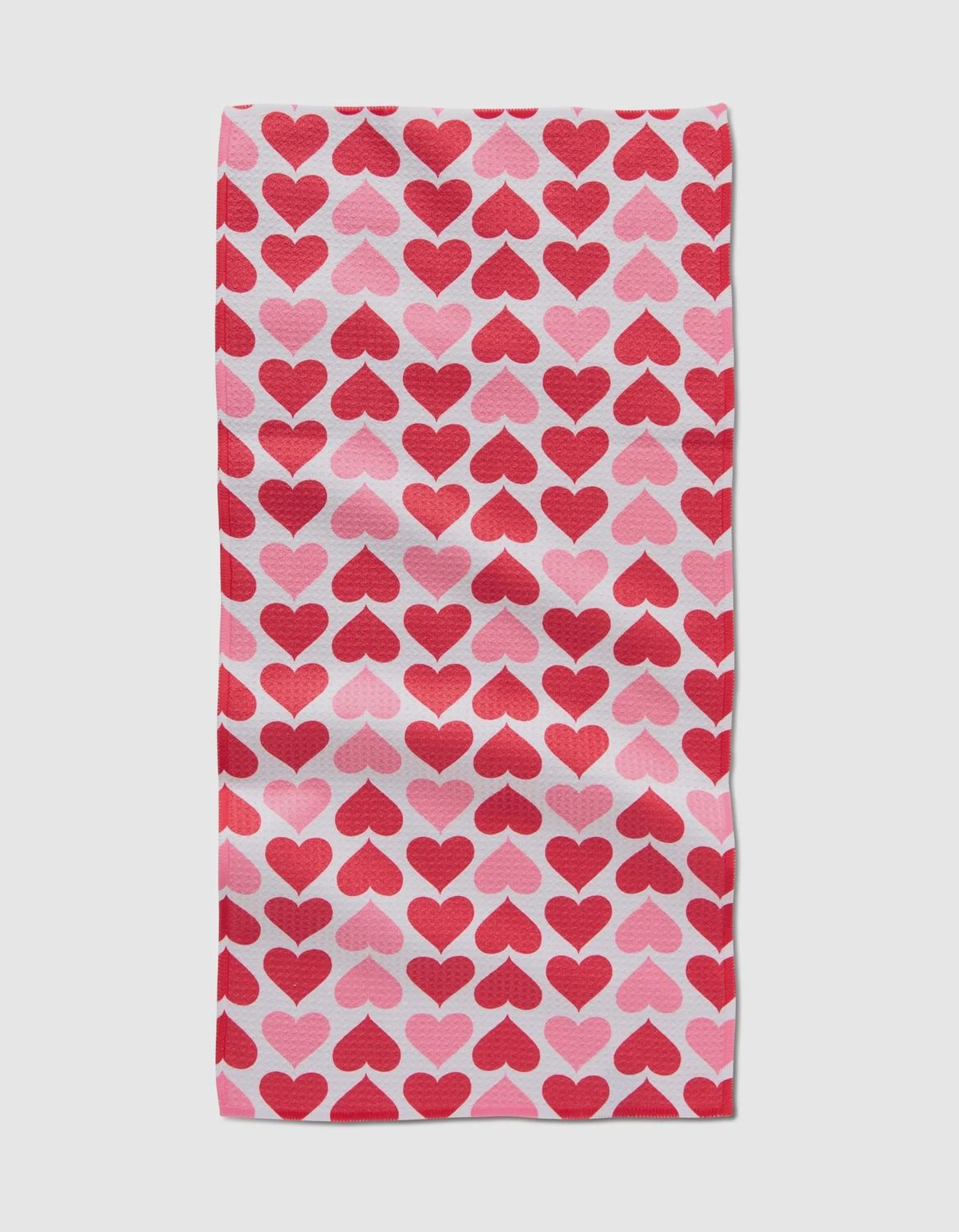 Blushing hearts bar towel