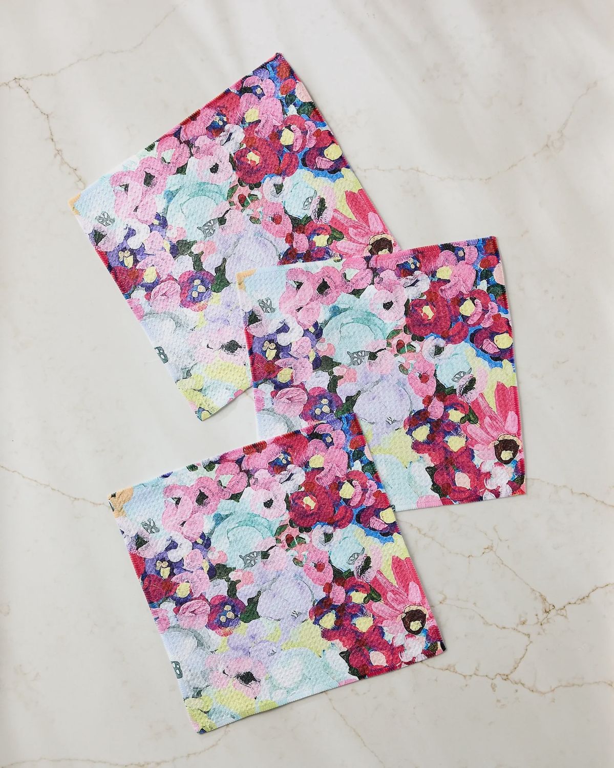 Pink Fields of Joy Dishcloth Set