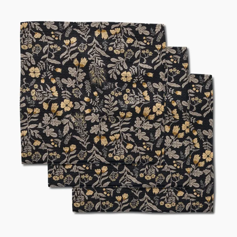 Woodland Wildflowers Dish Cloth Set of 3