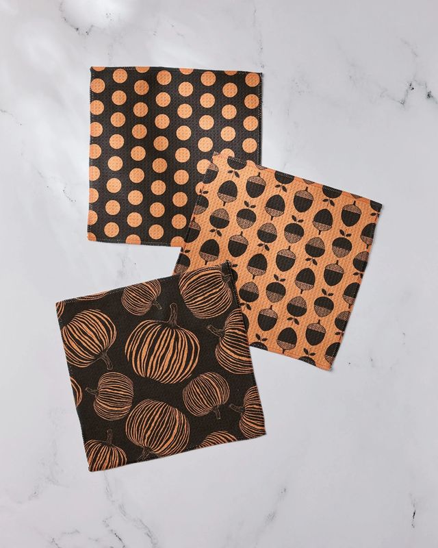 Autumn Noir Dishcloth Set- 3 pk
