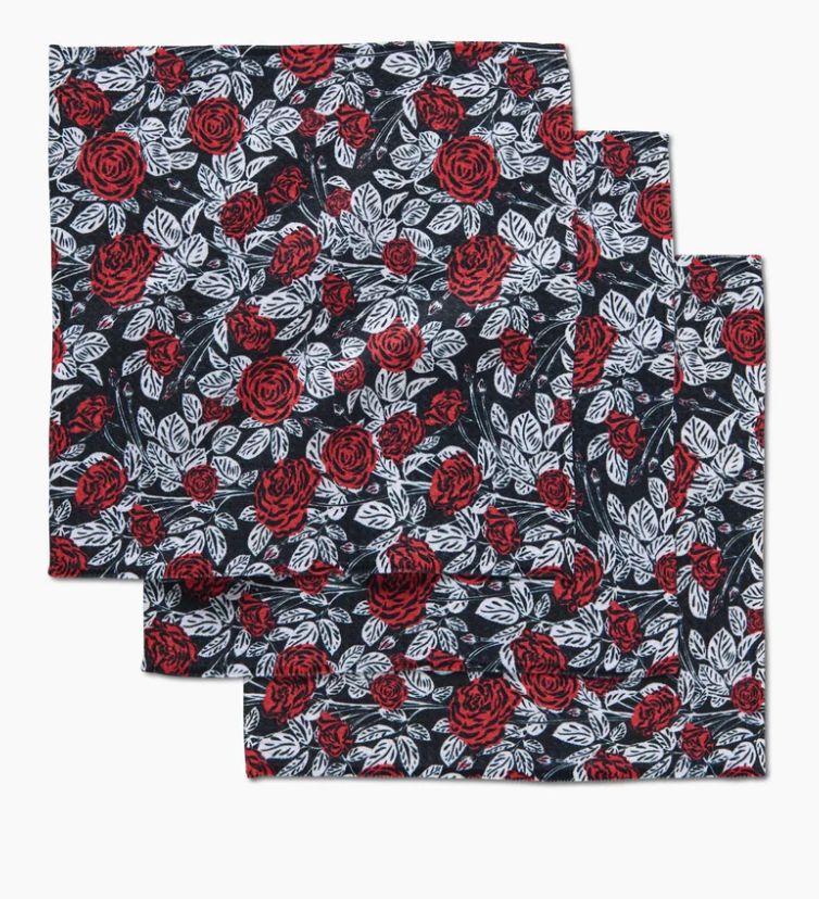 Love and roses - dishcloth
