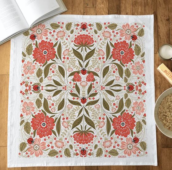Ladybug Tea Towel