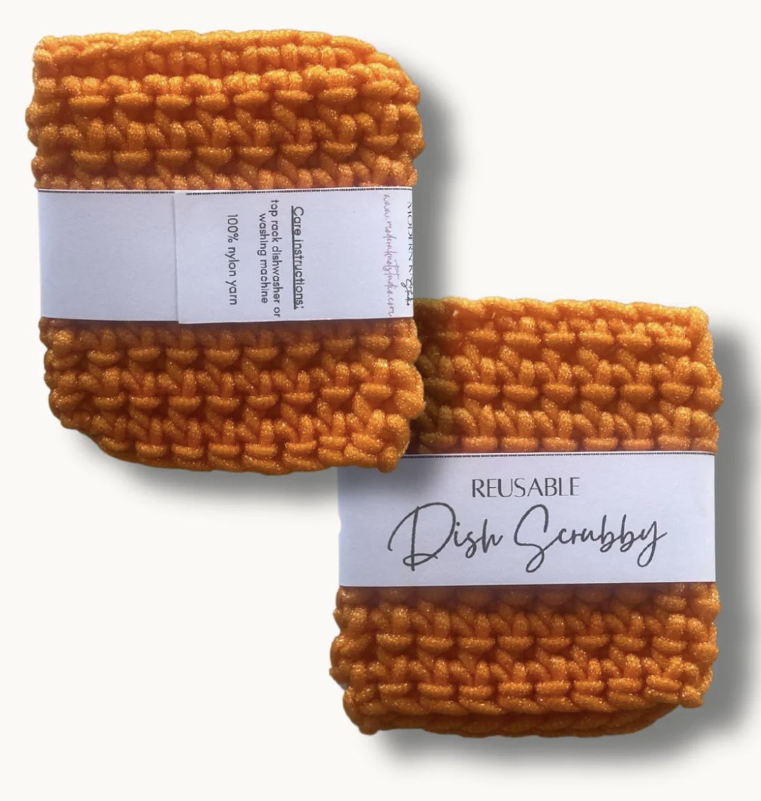 Orange Square Dish Scrubby