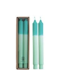 2 Tone Pleated Candle- Mint