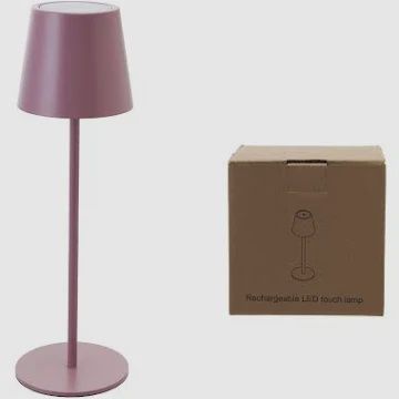 Dusty Rose Metal Table LED Lamp