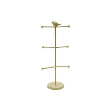 17 3/8H metal mug rack w bird, yellow
