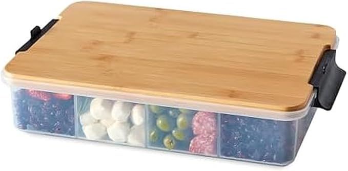 Snacklebox w/Bamboo Cutting Board Lid 11X16