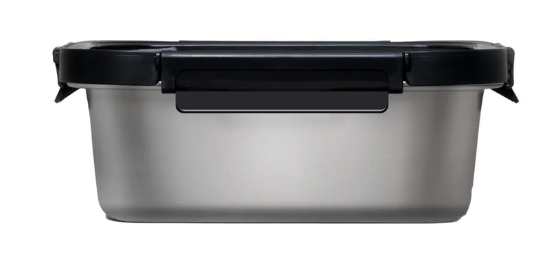 Stainless Steel Container with Glass with Vent- Rectangle