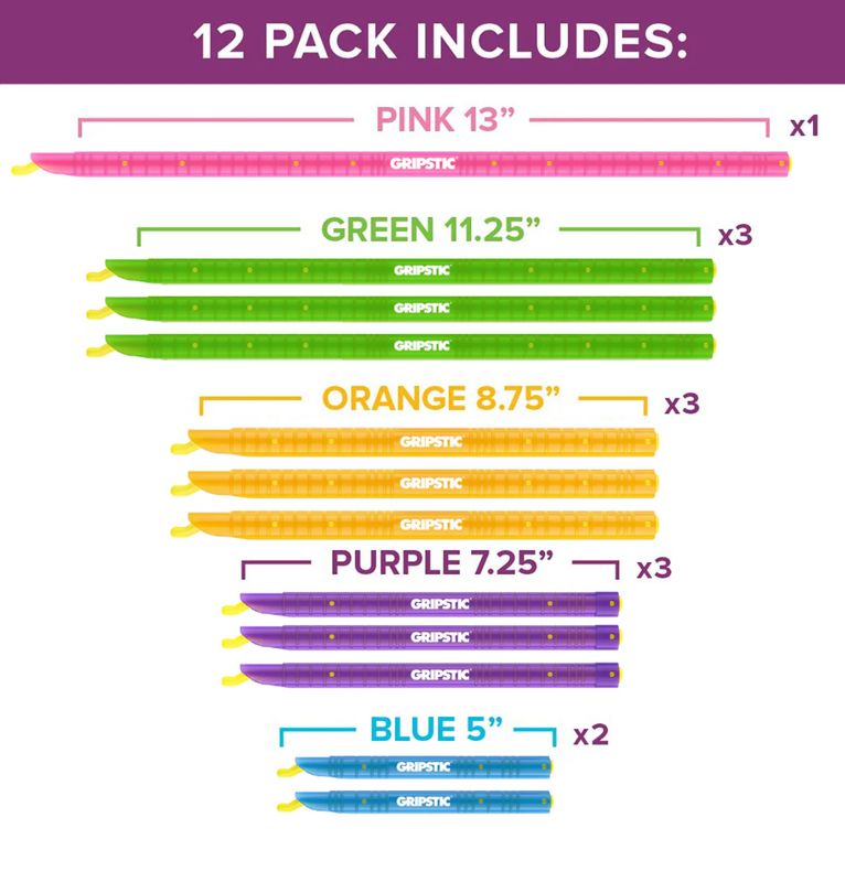Gripstic Assort.-12 pc(multi color)