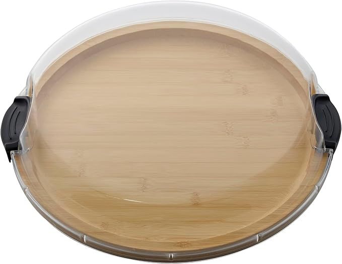 14" Round Make and Take Bamboo Black Handles