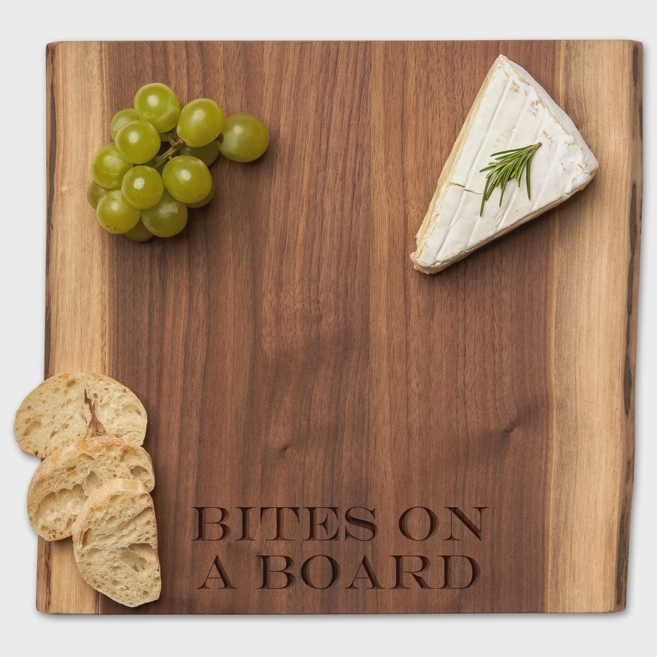 12X12" Modern Acacia Square w/ Cutout handle  bite