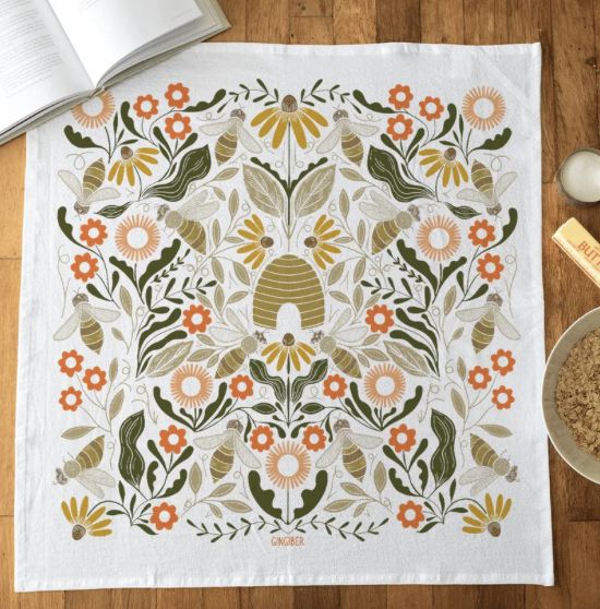 Beehive Tea Towel