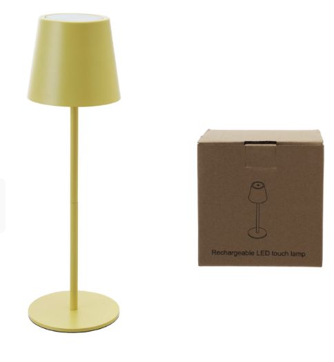 Yellow Metal LED Table Lamp