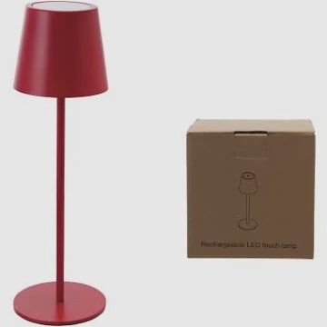 Red Metal Table LED Lamp