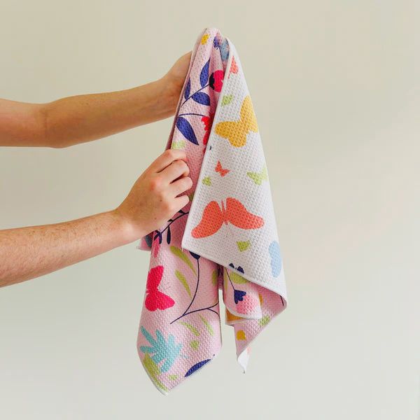 Dual Sided Tea Towels - Flutter Blooms