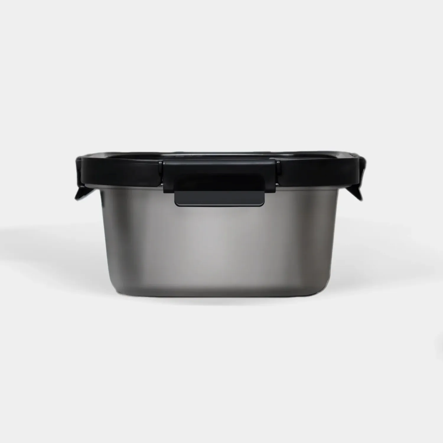 Stainless Steel Container with Glass Lid with Vent - Square
