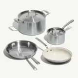 6 Pc Stainless Steel Starter Set w/10" Ceramiclad Frying Pan