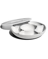 8pc Divided Server with Lazy Susan and Lid, Polypropylene