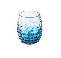 Hobnail Aqua - stemless glass