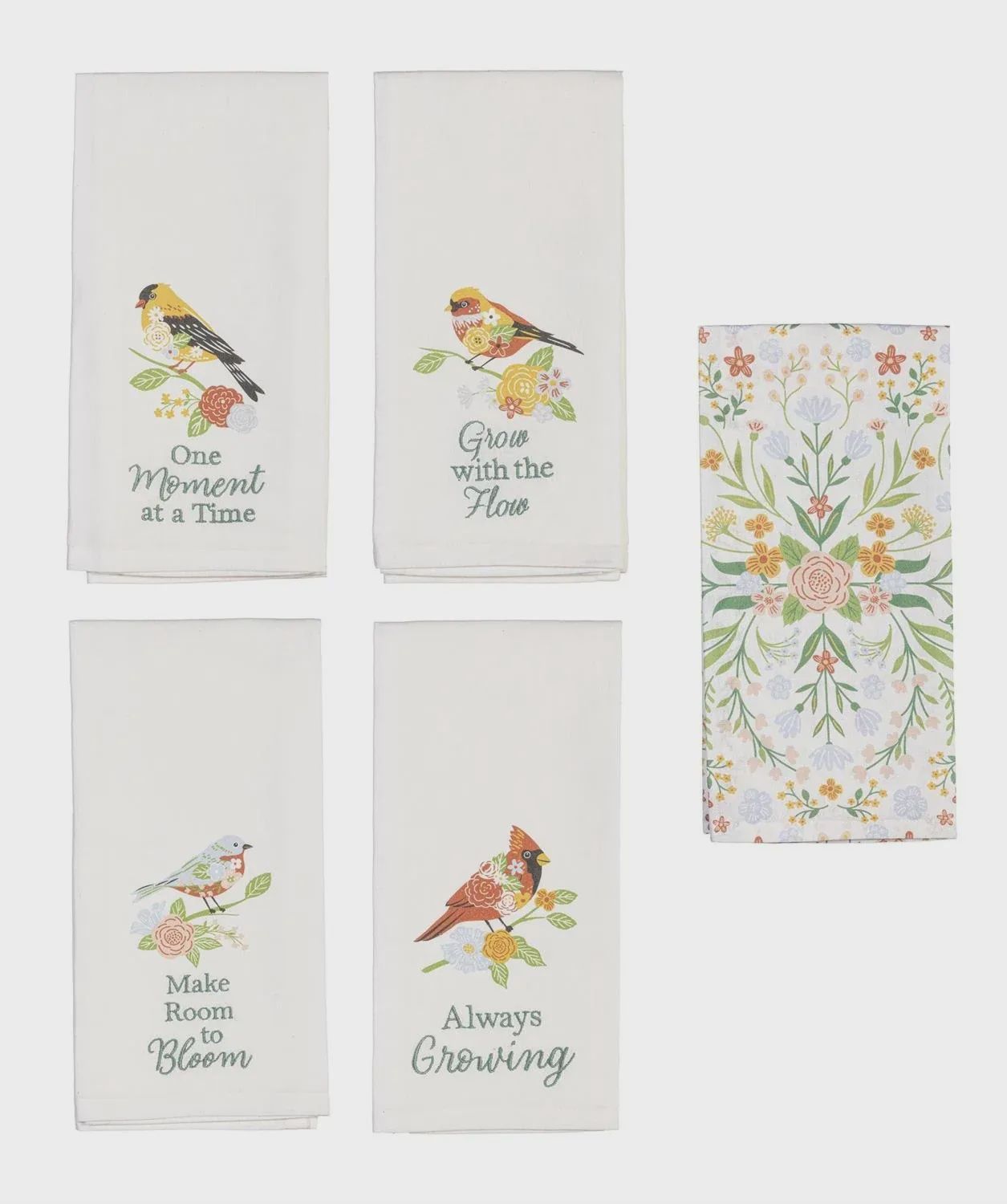 What She Shed - Bird Tea Towel - Set of 2 (Assorted Styles)
