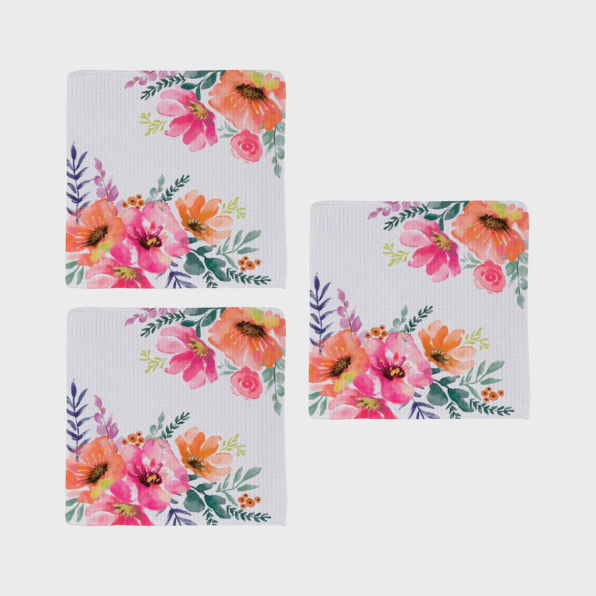 Pastels of Nature Quick Dry Dish Cloths - Set of 3