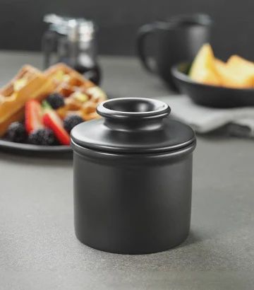 Butter Bell Crock Matte Black
