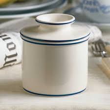 Butter Bell Crock - Royal Blue Banding