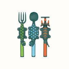 Green Dinosaur Set of 3 Utensil