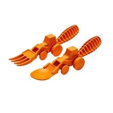 Orange Spoon &amp; Fork Tractor Utensil
