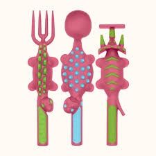 Dinosaur Set of 3 Utensil- Pink